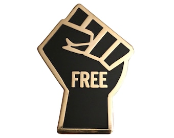 Freedom Fist Lapel Pin - Hard Enamel