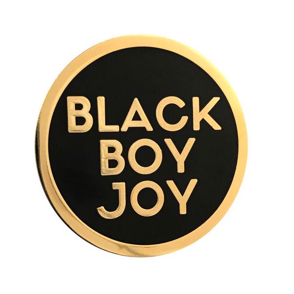 Black Boy Joy Lapel Pin - GOLD