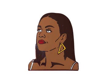 Michelle Obama Lapel Pin - Hard Enamel