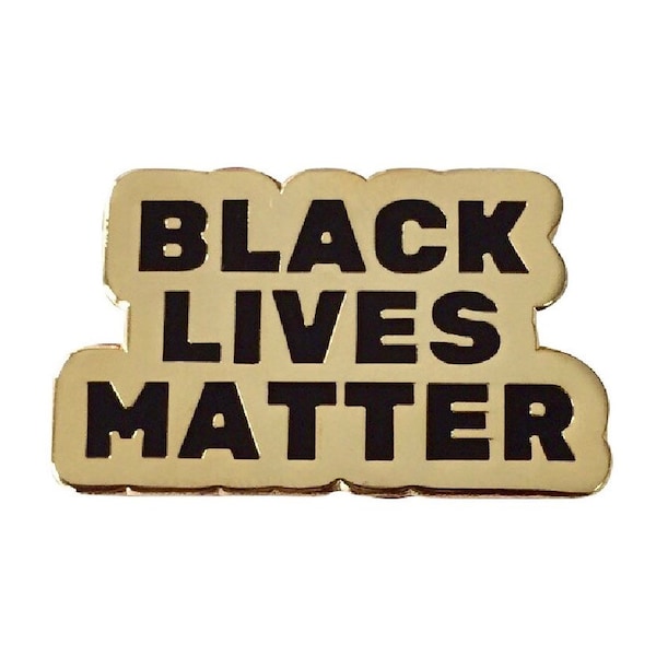 Black Lives Matter Lapel Pin - GOLD