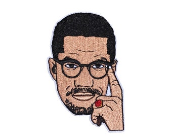 Malcolm X - Embroidered Iron-On Patch