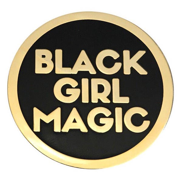 Black Girl Magic Lapel Pin - GOLD