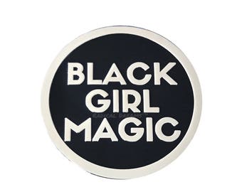 Black Girl Magic Lapel Pin - SILVER
