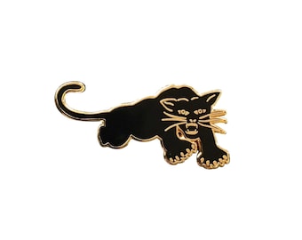 Black Panther Lapel Pin - Hard Enamel