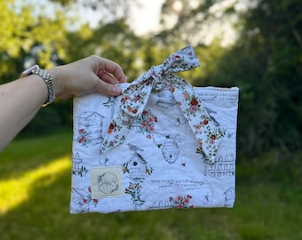 Bow Bible Sleeve Cover Quilted Bible Sleeve Bible Cover Bible Bag Book Cover Christian Gift for Women Christian Gift for Women Bible verse