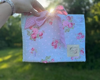 Bow Bible Sleeve Cover Quilted Bible Sleeve Bible Cover Bible Bag Book Cover Christian Gift Gift for Women Christian Gift for Women