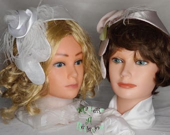 Vintage 1950s Cream Woven Hat: Rhinestone Millinery, Netting  display picture 2