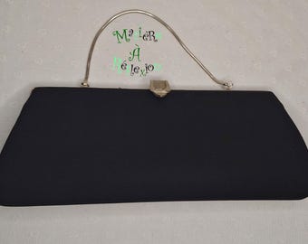 Vintage zwarte stoffen handtas