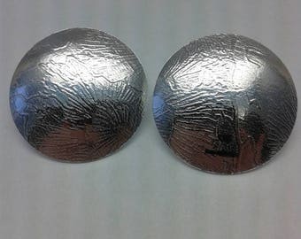 Organic textured sterling silver earrings.