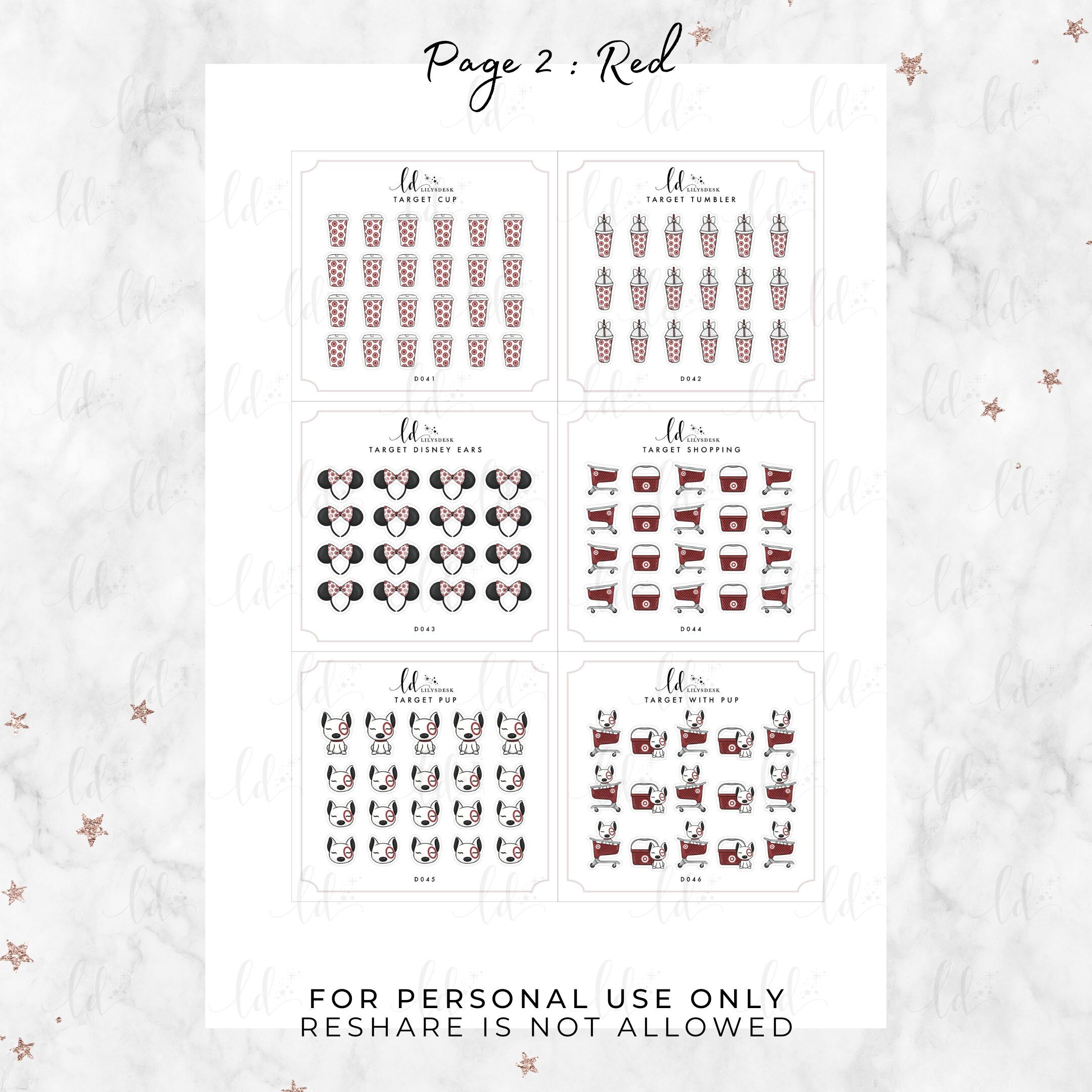 Printable Doodles Stickers // Target Doodles Icons, Functional Stickers