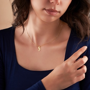 İnitial Necklace , Extra Tiny Initial Necklace , Sideways Initial Necklace ,Elegant Statement Necklace, Valentine&#39;s Day Gift, Christmas Gift