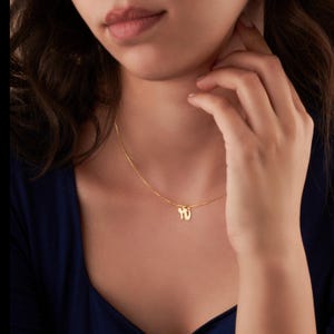 Collar con inicial, collar con letras, collar de oro, collar con nombre personalizado, regalos para esposa, regalos para mamá, regalo de mamá, regalo de cumpleaños para ella