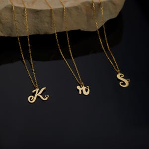 14k Gold initial Necklace With Tiny Heart Custom Letter Necklaces Personalized Gifts for Bridesmaid Name Jewelry Handmade Gifts for Her