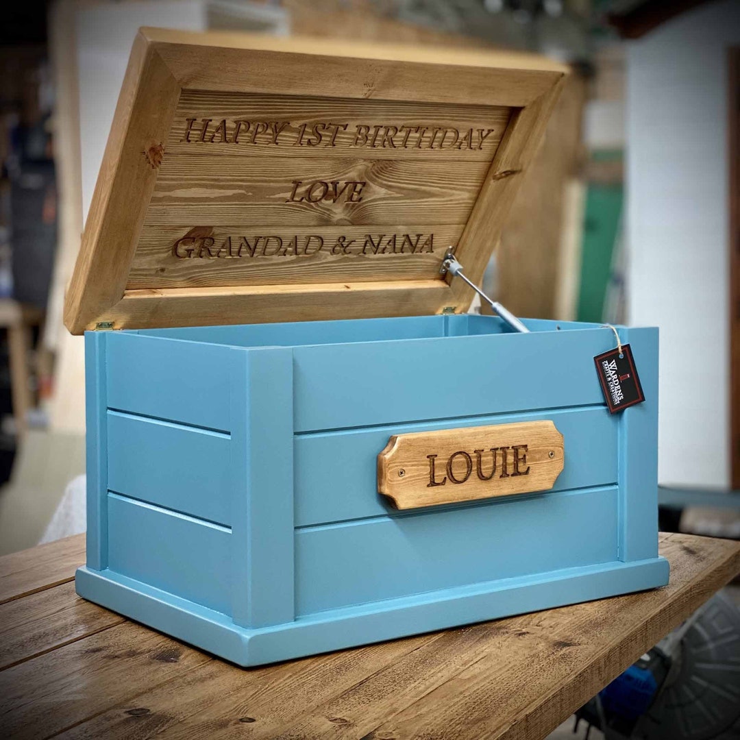 Engraved Toy Box. Choose Your Colours. Ideal Christmas Gift. Etsy