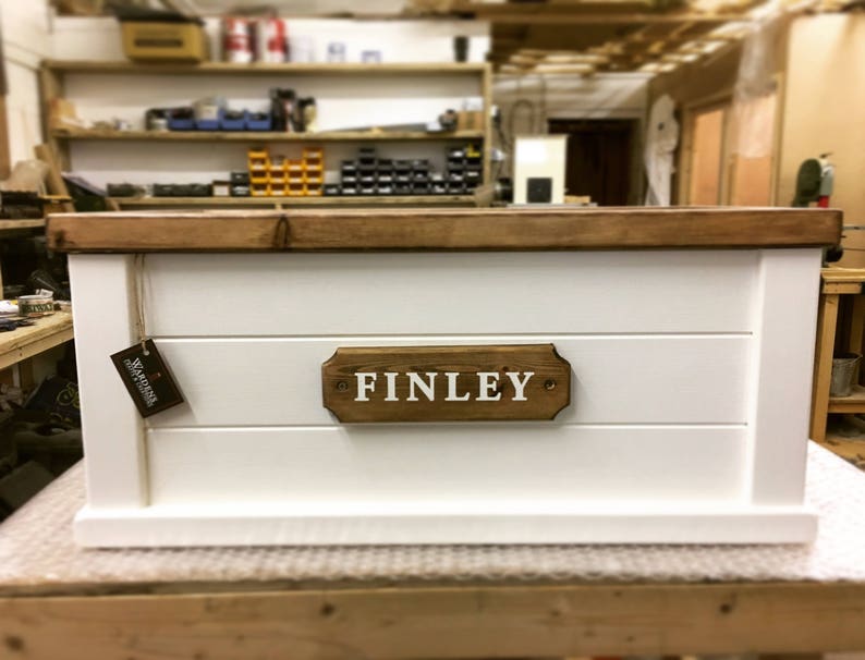 Personalised toy box bespoke soft close lid customised name Etsy