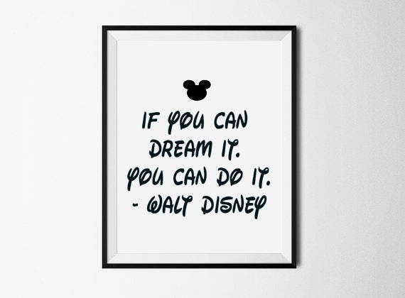 Walt Disney Zitat Druck Sprüche Poster Art Druckbare Set Etsy