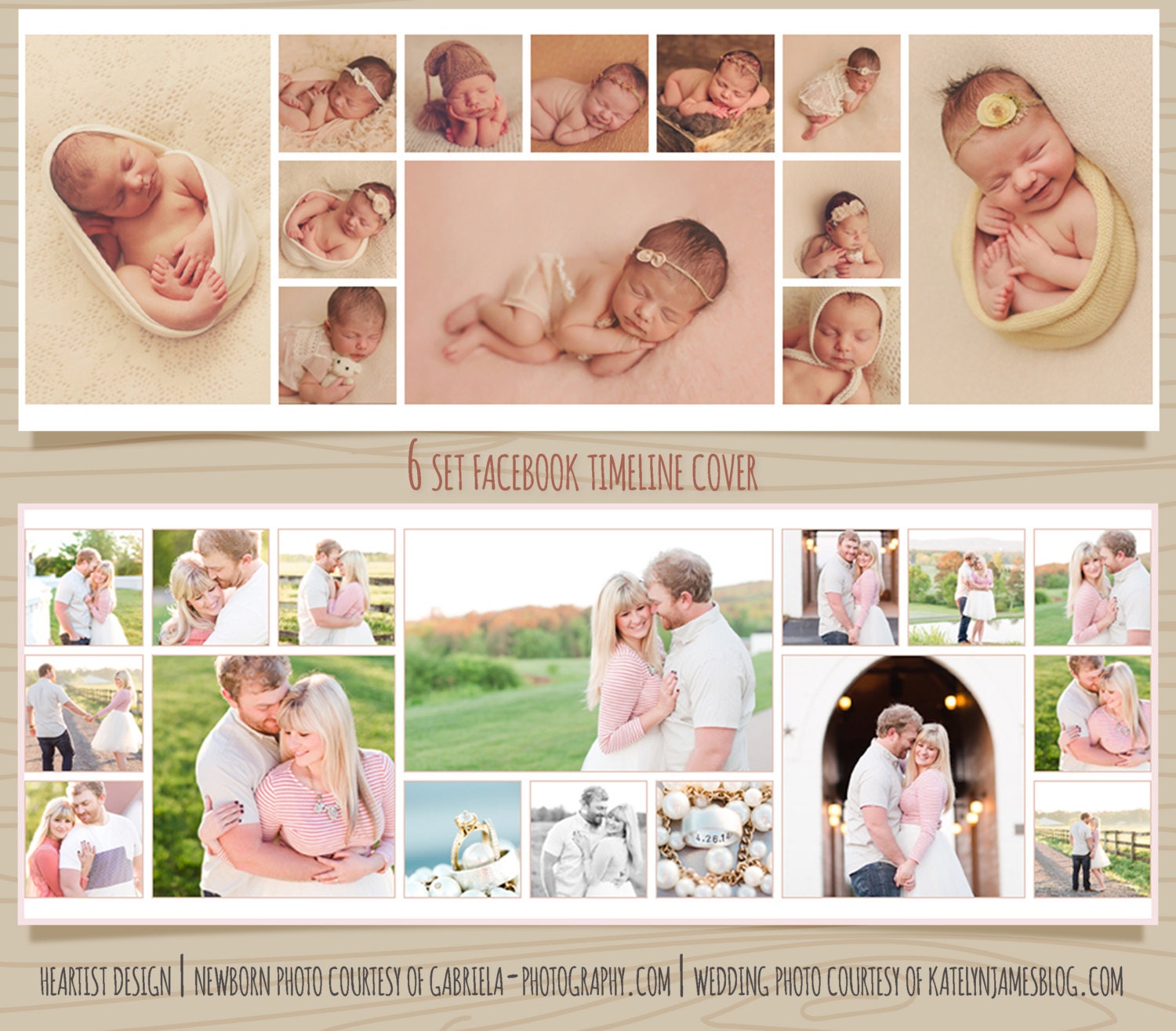 Facebook Timeline Cover for Newborn, Wedding & Engagement Portrait