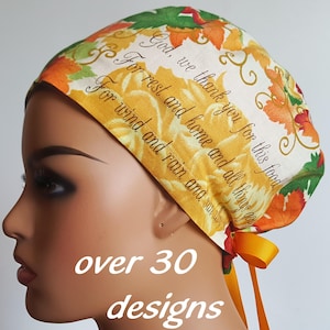Halloween scrub cap-euro scrub cap for woman and man-skulls-skeletons-witches-ghosts-pumpkins