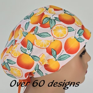 Euro scrub cap-scrub surgical cap-scrub hat-satin lining and buttons option-nurses surgical hat