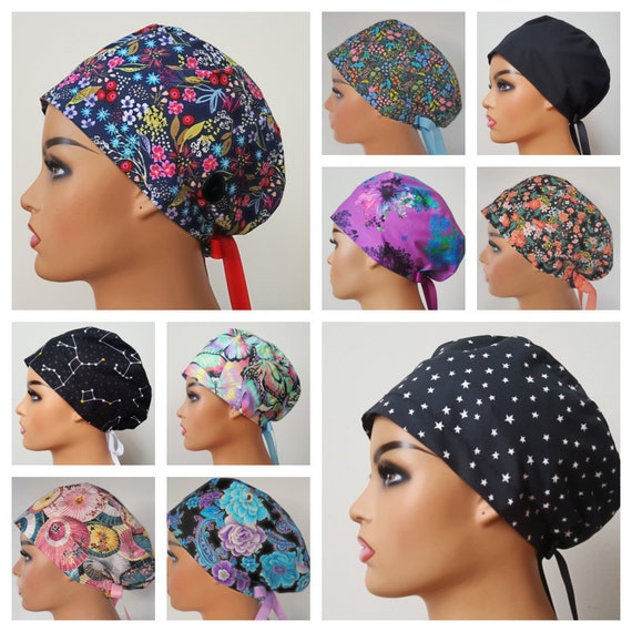 Scrub Surgical Cap-floral Scrub Hat 