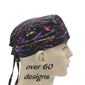 Men’s scrub cap | Tie back surgical cap for nurses & doctors