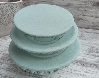 Bowl covers-linen bread proofing cover-sourdough starter cover-dough rising cover-single layer linen bowl cover