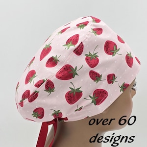 Surgical Scrub Cap: Cotton Euro Style, Satin Lining Option, Made in USA