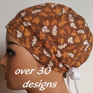 Halloween Scrub Cap: Euro Style Cotton Surgical Hat with Satin Lining Option
