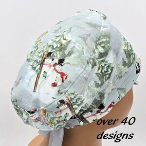 Christmas scrub cap euro style for women and man - OR surgical hat