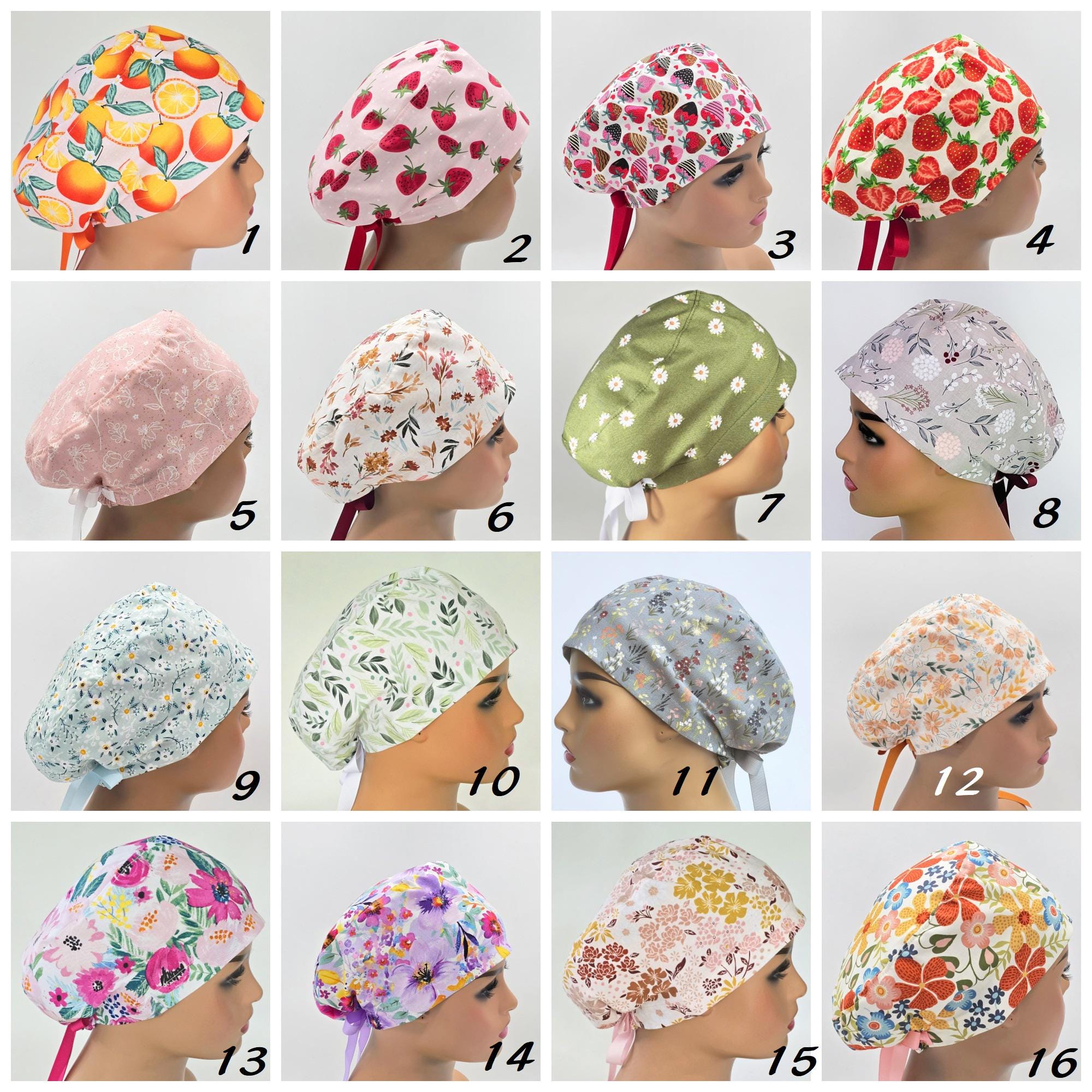 Cotton Scrub Cap: Adjustable Surgical Hat With Satin Lining  display picture 1
