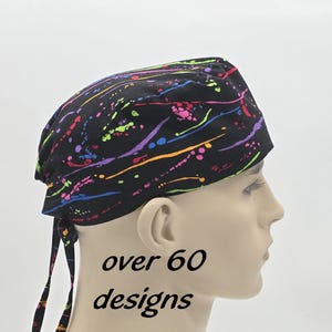 Men’s scrub cap | Tie back surgical cap for nurses & doctors