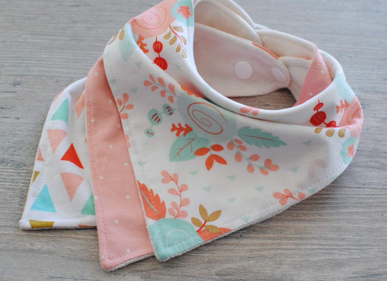 Lot De 14 Bavoirs Bandana Bébé - Coton Doux, Réglables - Fille Et Garçon