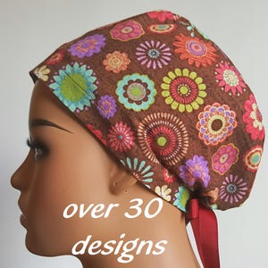 Halloween Scrub Cap: Euro Style Cotton Surgical Hat with Satin Lining Option