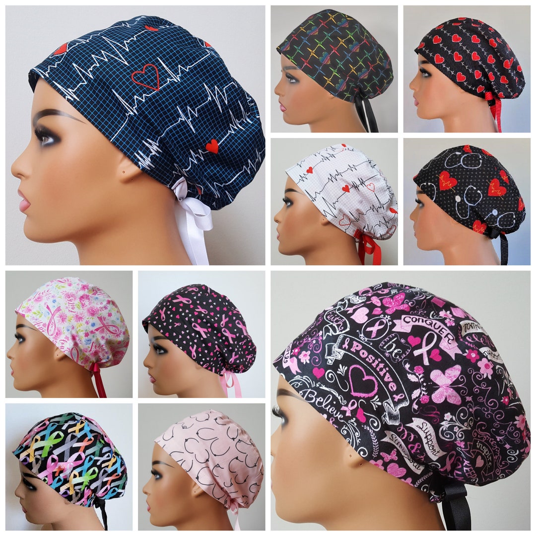 Euro Scrub Capscrub Surgical Capscrub Hat Buttonsvet Scrub Hatbuy 4 Get 1 Free RANDOM Cap