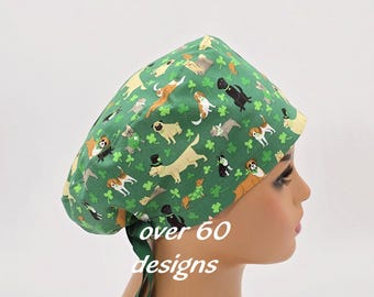 Gorro quirúrgico de algodón estilo europeo con opción de forro de satén
