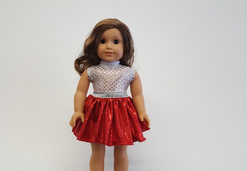 american girl doll red dress