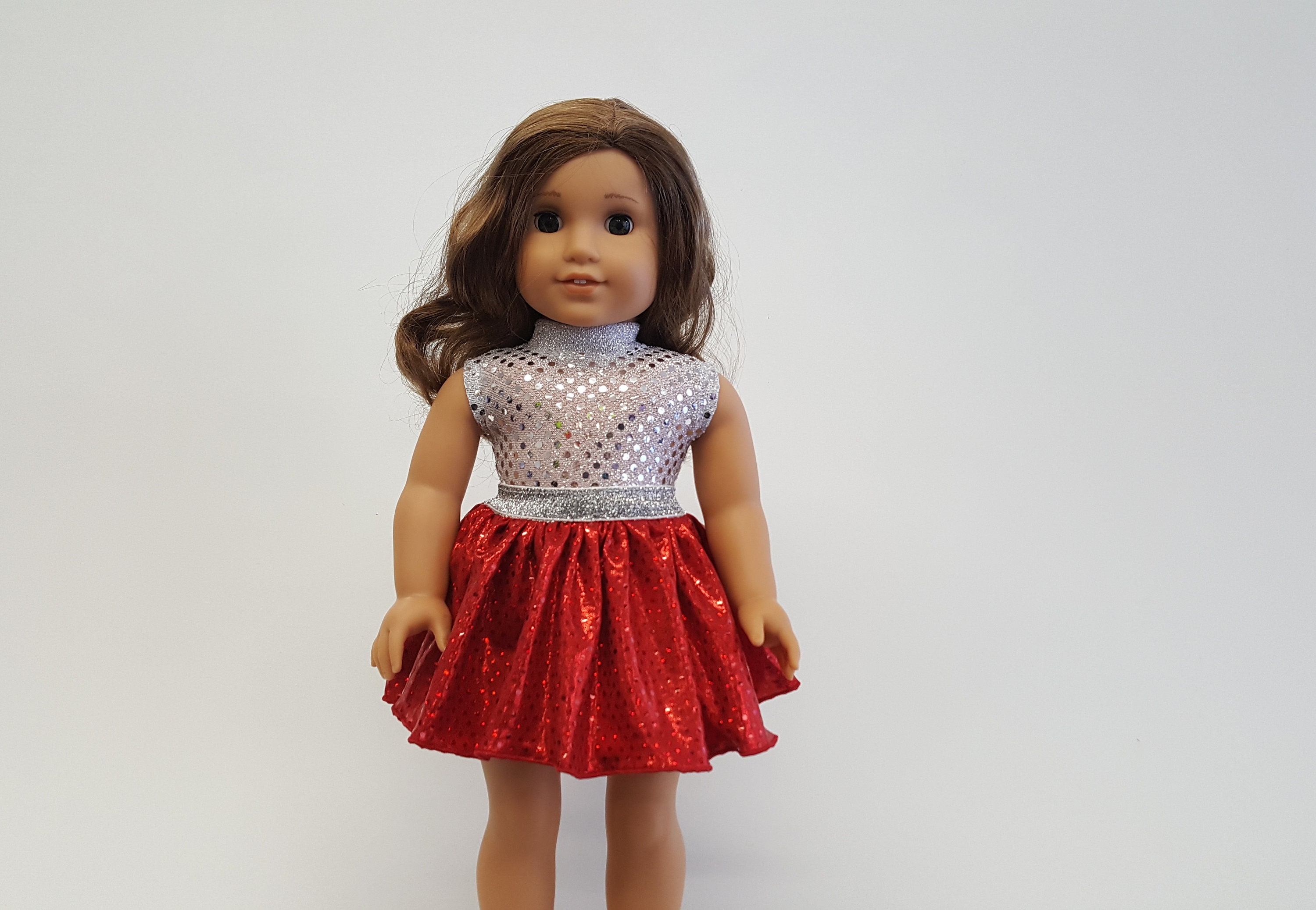 american girl red holiday dress