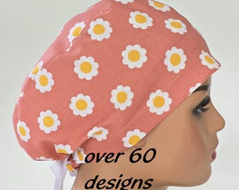 Gorro quirúrgico estilo europeo: gorro quirúrgico de algodón con forro de satén y botones