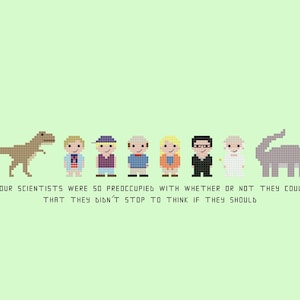 Jurassic Park PDF cross stitch pattern - instant download