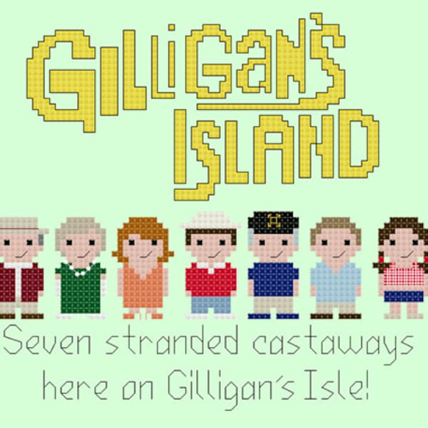 Gilligan's Island PDF cross stitch pattern - instant download