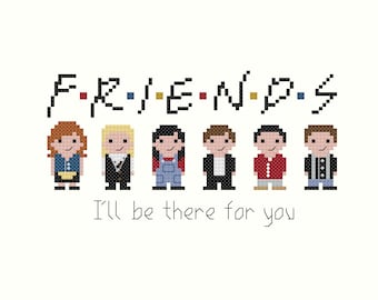 Friends PDF Cross Stitch Pattern Instant Download UK