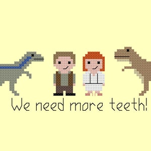 Jurassic World PDF cross stitch pattern - instant download