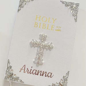 Custom Bible in Silver Detail