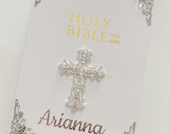 Custom Bible in Silver Detail