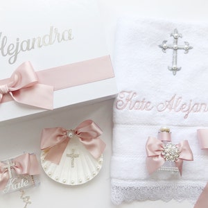 7 Piece Set Decorated in Crystal, Pearl And Lace. Can Be Made In Any Color!