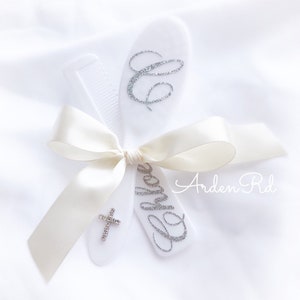 Custom Children’s Hairbrush And Comb Set With Crystal Cross. Can Be Made In Many Colors!