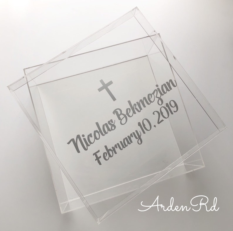 Large Acrylic Keepsake Box With Custom Name. Many Colors Etsy
