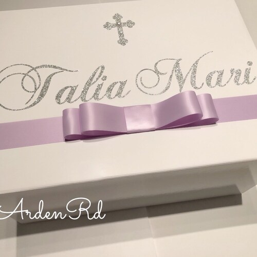 Large Keepsake shops Box With Bow. Can Be Made In Any Color!
