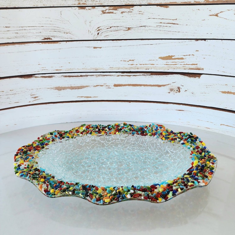 Fused Glass Bowl, Glass Bowl Table Decor ,fused Glass Art ,decorative