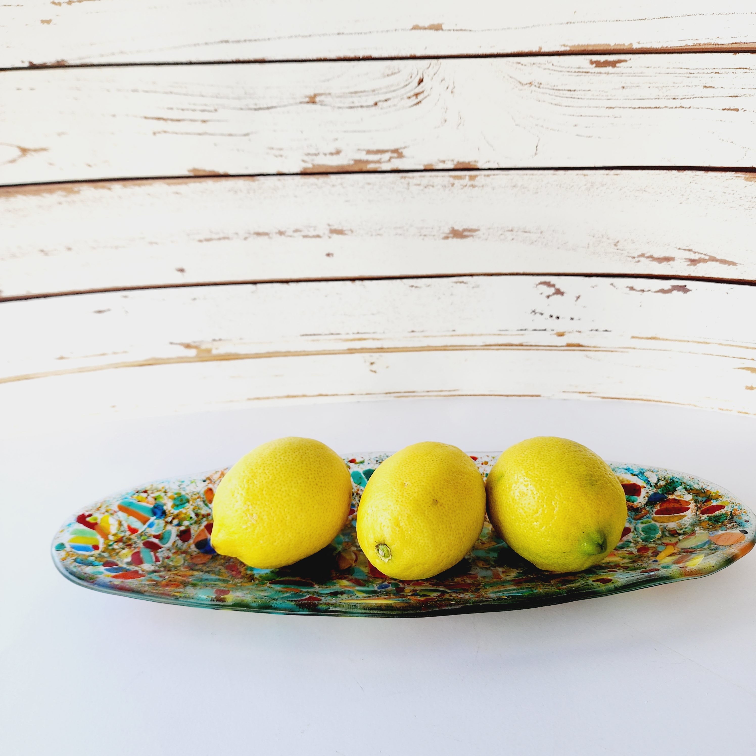 Modern Glass Table Decor Decorative Art Glass Tray Glass Etsy